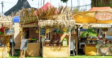traditional indonesian food stalls