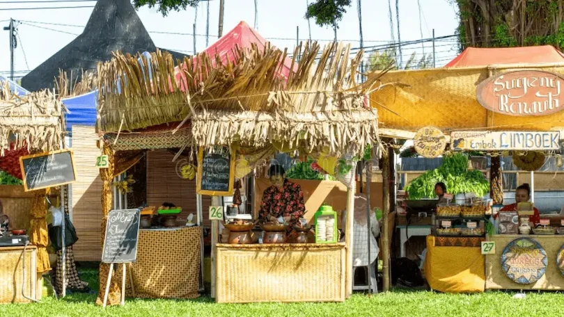 traditional indonesian food stalls